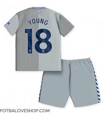 Everton Ashley Young #18 Dětské Alternativní Dres 2023-24 Krátký Rukáv (+ trenýrky)
